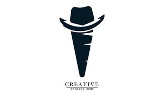 black carrot and cowboy hat elements vector