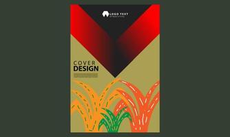 modern book cover abstract brochure cover template vector