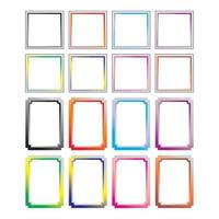 Set of colorful Photo Frames. Polaroid photo frame collection. Vector illustration.