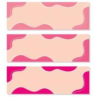 fondo de color rosa con forma de onda simple, vector para banner, tarjeta de felicitación