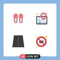 4 Creative Icons Modern Signs and Symbols of beauty bridge relaxation navigation creative Editable Vector Design Elements