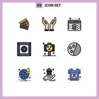 9 Creative Icons Modern Signs and Symbols of board favorite caring box optimize Editable Vector Design Elements