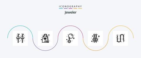 Jewellery Line 5 Icon Pack Including . luxury. jewelry. jewelry. fashion vector