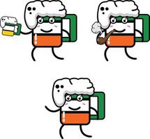 cute beer character vector