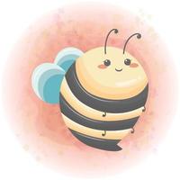 lindo personaje de dibujos animados de abeja de miel gráficos vectoriales 04 vector