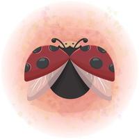 Cute lady bug personaje de dibujos animados gráficos vectoriales 03 vector