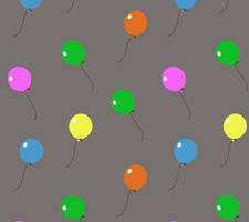 Vector seamless pattern with multicolor balloons. Abstract colorful background.