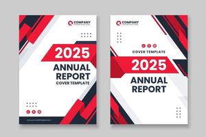 Modern Flat Annual Report Cover Template vector