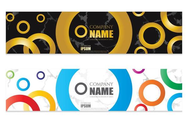Modern abstract banner templates design
