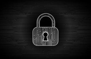 Modern Cybersecurity Technology Background with padlock vector