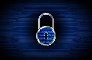 Modern Cybersecurity Technology Background with padlock vector