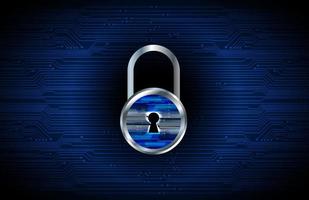 Modern Cybersecurity Technology Background with padlock vector