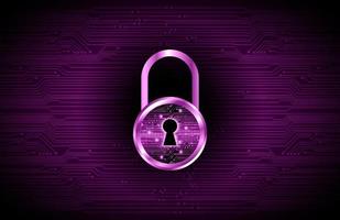 Modern Cybersecurity Technology Background with padlock vector