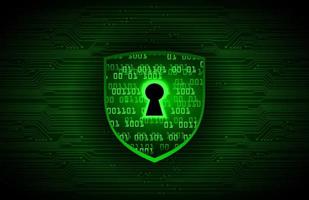 Modern Cybersecurity Technology Background with lock and shield vector