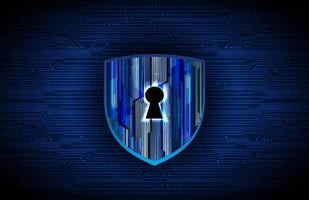 Modern Cybersecurity Technology Background with lock and shield vector