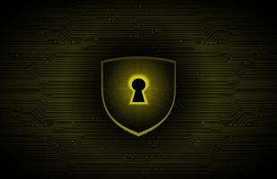 Modern Cybersecurity Technology Background with lock and shield vector