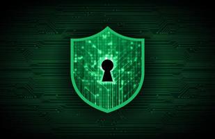 Modern Cybersecurity Technology Background with lock and shield vector