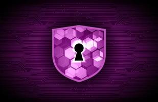 Modern Cybersecurity Technology Background with lock and shield vector