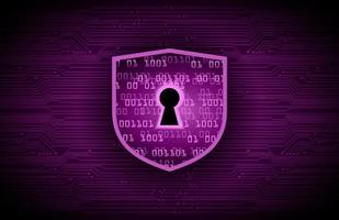 Modern Cybersecurity Technology Background with lock and shield vector