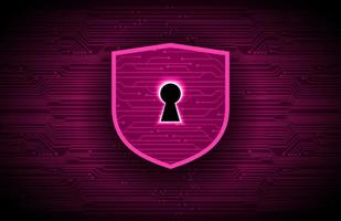 Modern Cybersecurity Technology Background with lock and shield vector