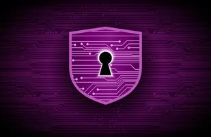 Modern Cybersecurity Technology Background with lock and shield vector