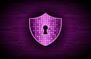 Modern Cybersecurity Technology Background with lock and shield vector