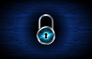 Modern Cybersecurity Technology Background with padlock vector