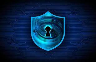 Modern Cybersecurity Technology Background with lock and shield vector