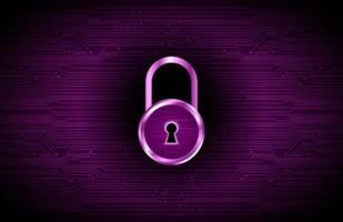 Modern Cybersecurity Technology Background with padlock vector