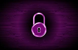 Modern Cybersecurity Technology Background with padlock vector
