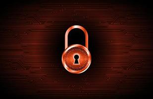 Modern Cybersecurity Technology Background with padlock vector