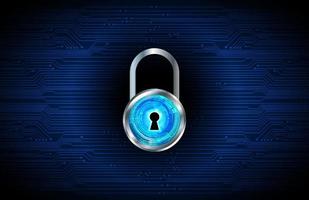 Modern Cybersecurity Technology Background with padlock vector