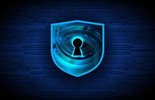 Modern Cybersecurity Technology Background with lock and shield vector