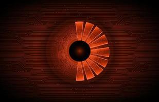 Modern Holographic Eye on Technology Background vector