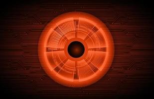 Modern Holographic Eye on Technology Background vector