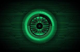 Modern Holographic Eye on Technology Background vector