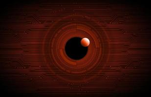 Modern Holographic Eye on Technology Background vector