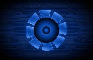 Modern Holographic Eye on Technology Background vector