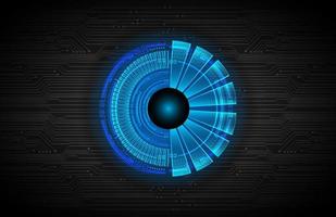 Modern Holographic Eye on Technology Background vector