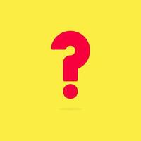 Red Question Mark on Yellow Background. Vector illustration. Eps10