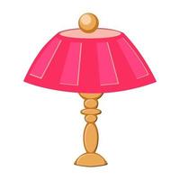 table lamp in art deco style. Vector element isolated on white background. Interior Design. Accessory.Pink.