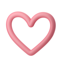 3d hart icoon. concept van liefde dag, valentijnsdag dag, houdt van, bruiloft evenement. 3d hoog kwaliteit geven geïsoleerd png