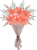 elegante acquerello fiore mazzo illustrazione png