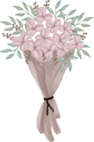 elegant vattenfärg blomma bukett illustration png