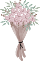 elegante acquerello fiore mazzo illustrazione png