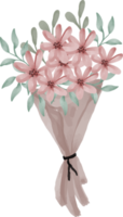 elegant vattenfärg blomma bukett illustration png