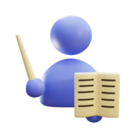 3d person with a book png