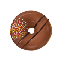 Donut with chocolate dessert png