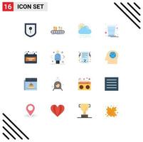 Stock Vector Icon Pack of 16 Line Signs and Symbols for thanks day date sun calendar india Editable Pack of Creative Vector Design Elements