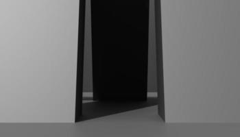 Abstract 3d render, modern geometric background photo